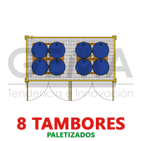 Bodega Sustancia y Residuos Peligrosos 8 Tambores pale